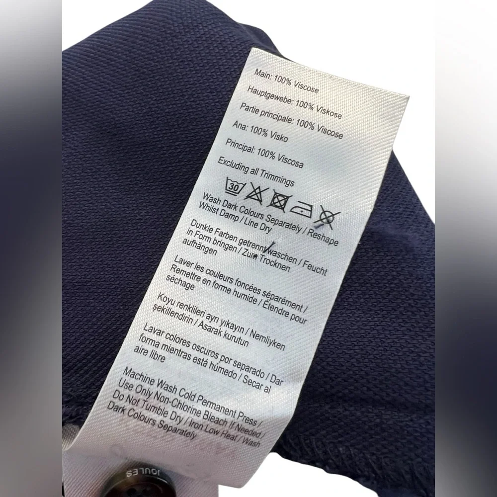 Joules Wide Leg Cropped Tie Belt Pants Navy Blue Size 8 Corpcore, Academia - Picture 9 of 10